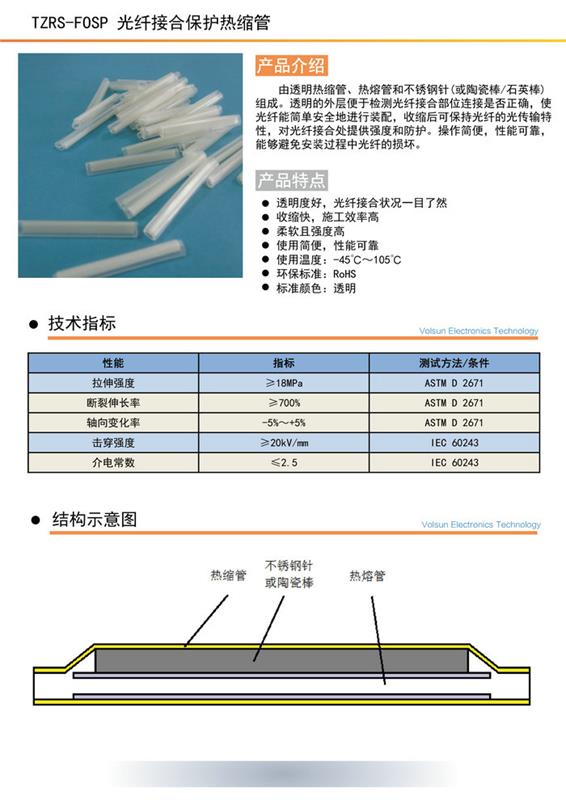 光纤接合保护热缩管